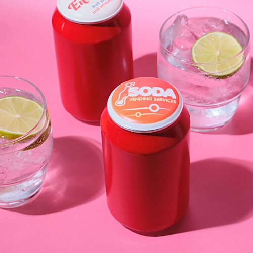 Additional Image 2 - a group of red cans and glasses of water