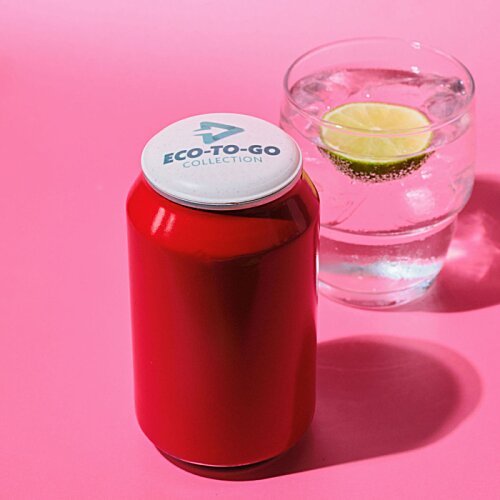 Additional Image 5 - a red can next to a glass of water
