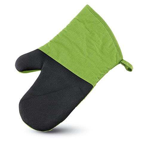 Additional Image 4 - a green and black oven mitt