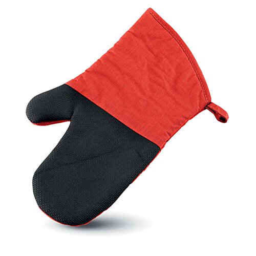 Additional Image 3 - a red and black oven mitt