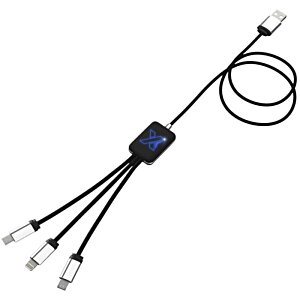 Additional Image 2 - a black cable with a blue panel