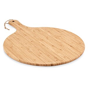 Additional Image 2 - a round wooden cutting board