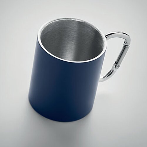 Additional Image 3 - a blue and silver mug