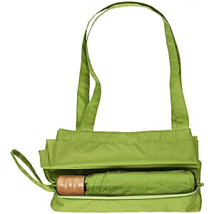 Additional Image 4 - a green bag with a brown handle