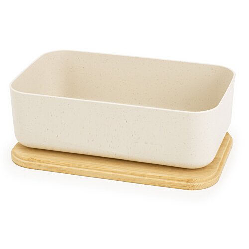 Additional Image 2 - a white rectangular container on a wooden stand