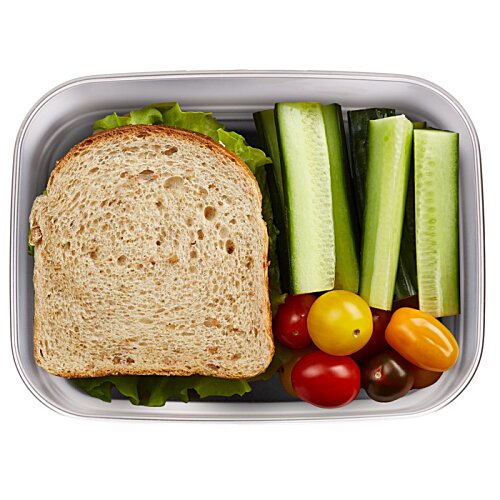 Additional Image 3 - a tray of food with bread and vegetables