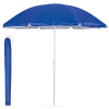 a blue umbrella with a white pole