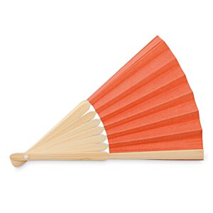 Additional Image 4 - a fan with a white and orange fan