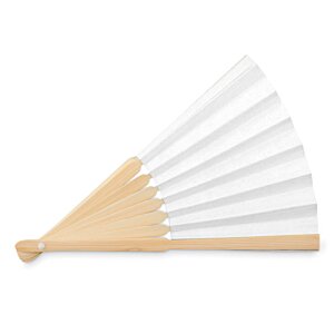 Additional Image 6 - a white fan with a wooden handle