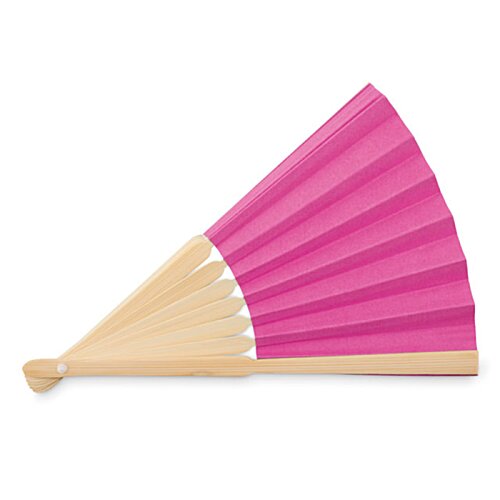 Additional Image 1 - a pink fan with a white handle