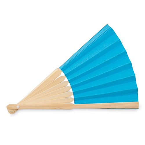 Additional Image 3 - a blue fan with a white handle