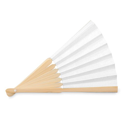 Additional Image 6 - a white fan with a wooden handle