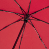 a close up of a red umbrella