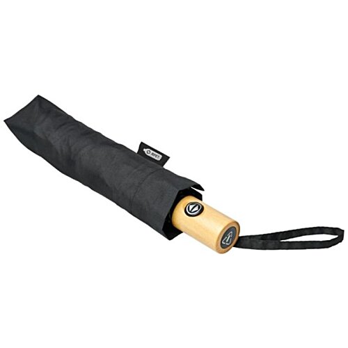 Additional Image 5 - a black umbrella with a yellow handle