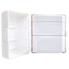 a white plastic box with a white background