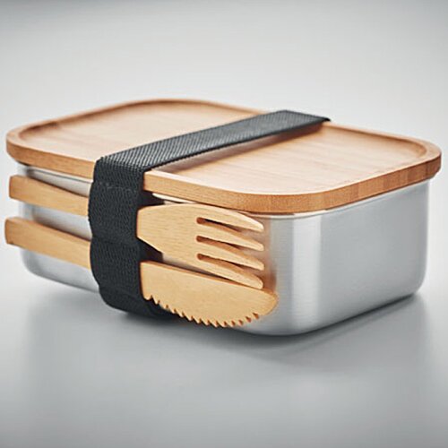 Additional Image 3 - a metal container with wooden utensils
