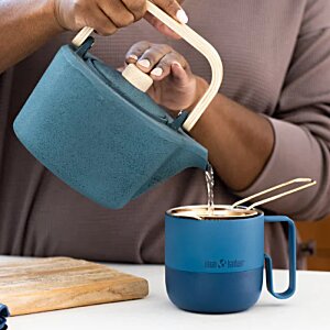 Additional Image 4 - a person pouring milk into a blue mug