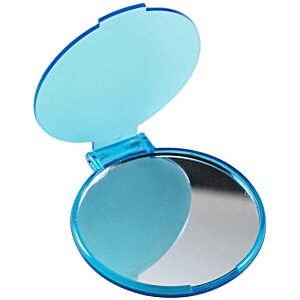 Additional Image 1 - a blue compact mirror with a blue lid