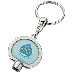 Additional Image 1 - a key chain with a blue circle