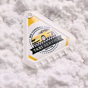 Additional Image 1 - a yellow and black triangle sign on snow