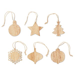 Additional Image 1 - a group of wooden ornaments