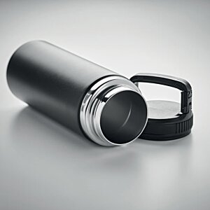 Additional Image 3 - a black and silver thermos