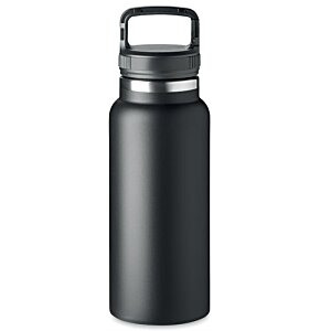Additional Image 1 - a black water bottle with a black lid