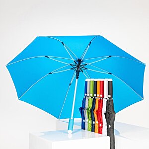 Additional Image 9 - a blue umbrella on a white stand
