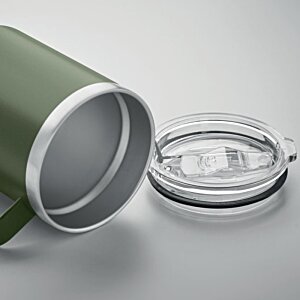 Additional Image 2 - a green and silver thermos