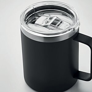 Additional Image 5 - a black and silver coffee mug