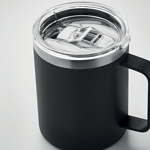 Additional Image 5 - a black and silver coffee mug
