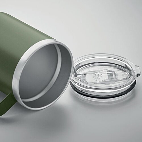 Additional Image 2 - a green and silver thermos