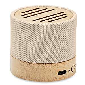 Additional Image 8 - a round white speaker with a black button