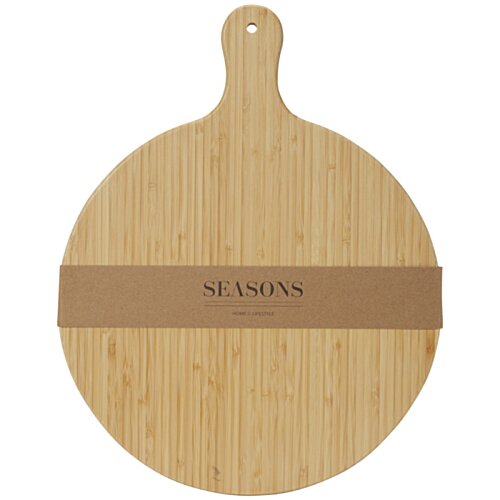 Additional Image 4 - a round wooden cutting board