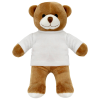 a stuffed bear with a white shirt