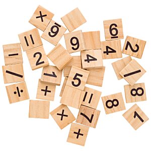 Additional Image 1 - a pile of wooden tiles with numbers