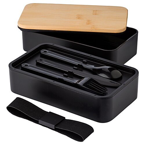 Additional Image 3 - a black box with a wooden case and a black object with a wooden handle