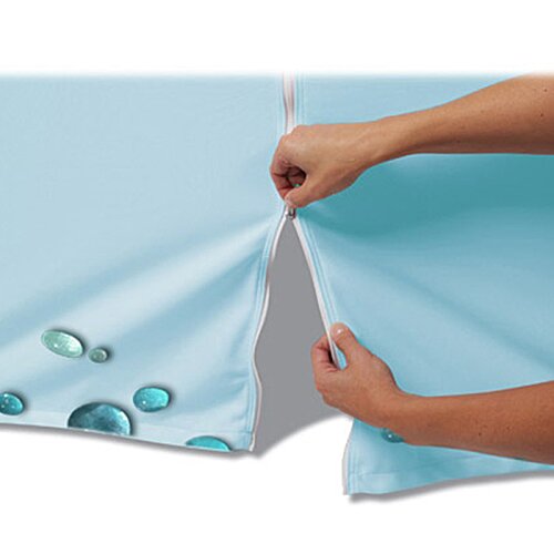 Additional Image 3 - a person folding a blue sheet