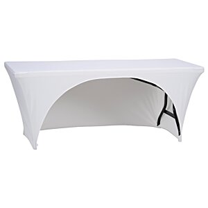Additional Image 1 - a white table cover with a black design