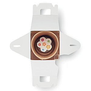 Additional Image 2 - a white box with a brown circle and a brown circle with a brown circle on it