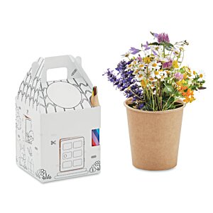 Additional Image 3 - a white container with a flower in it