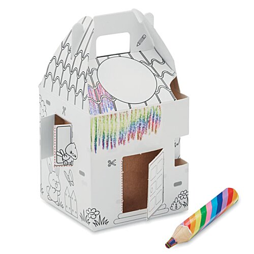 Additional Image 1 - a white house with a colorful pencil
