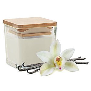 Additional Image 6 - a white box with brown lid next to a flower