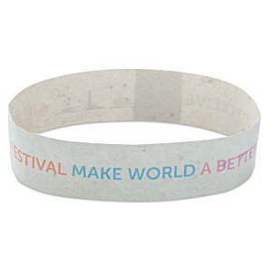 Additional Image 4 - a white wristband with colorful writing