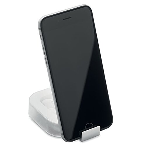Additional Image 4 - a black phone on a white stand