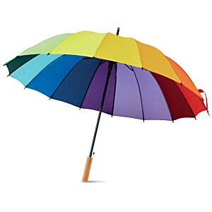 Additional Image 1 - a rainbow colored umbrella on a white background