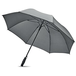 Additional Image 3 - a black umbrella with a long pole