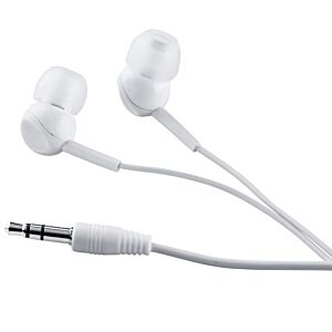 Additional Image 2 - a pair of white earbuds