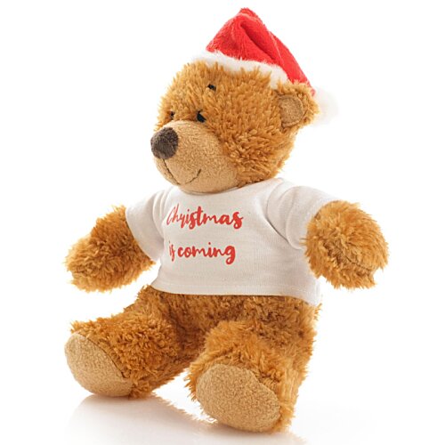 Additional Image 2 - a stuffed bear wearing a santa hat
