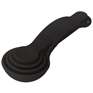 Additional Image 5 - a black plastic spoon with a round handle